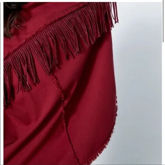 Zara Shiny Fringe overshirt jacket - Picture 7 of 9